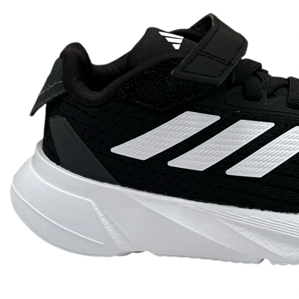 Adidas Duramo Baby Infant Boys Slip-on Sneaker Size 5 Black-White Flexible Shoes